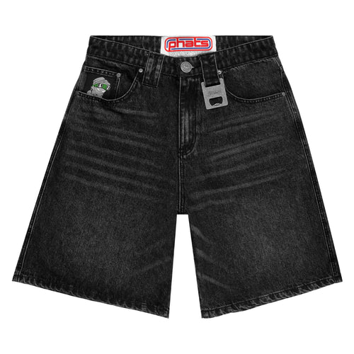 Phats Aphtermath Denim Shorts Black